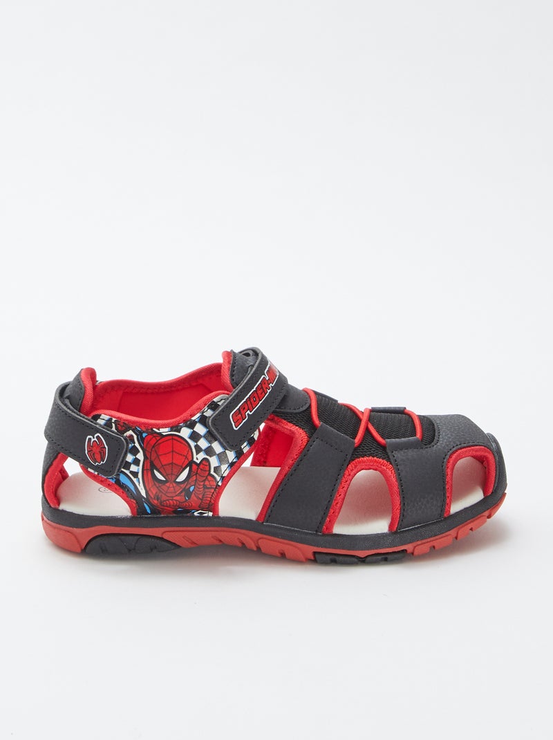 Sandálias de desporto fechadas 'Homem-Aranha' PRETO - Kiabi
