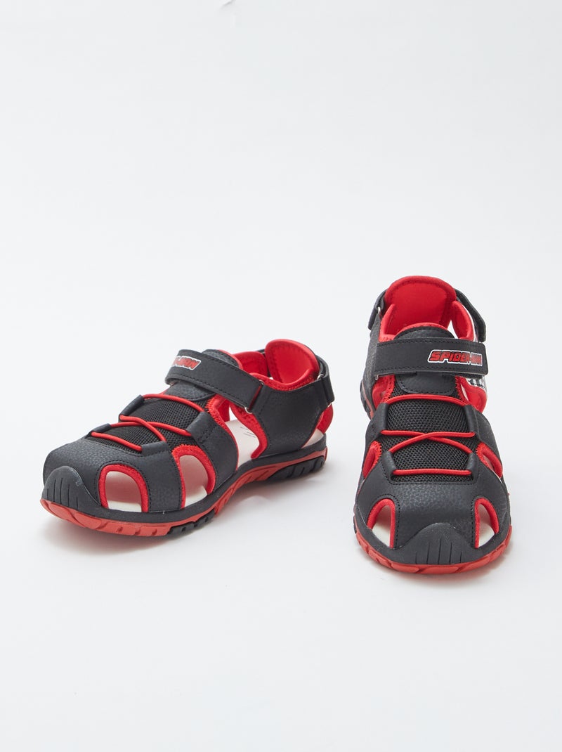 Sandálias de desporto fechadas 'Homem-Aranha' PRETO - Kiabi