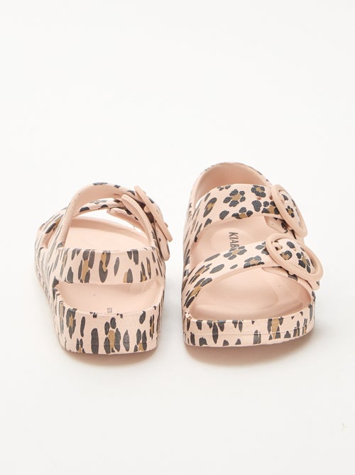 Sandálias de plástico com padrão de leopardo - Kiabi