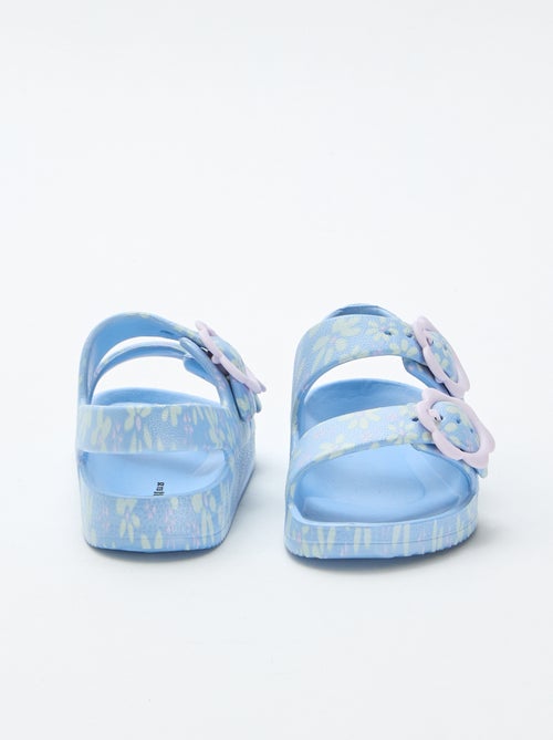 Sandálias de plástico com padrão floral - Kiabi