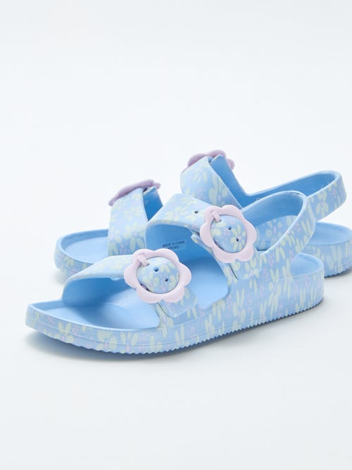 Sandálias de plástico com padrão floral - Kiabi