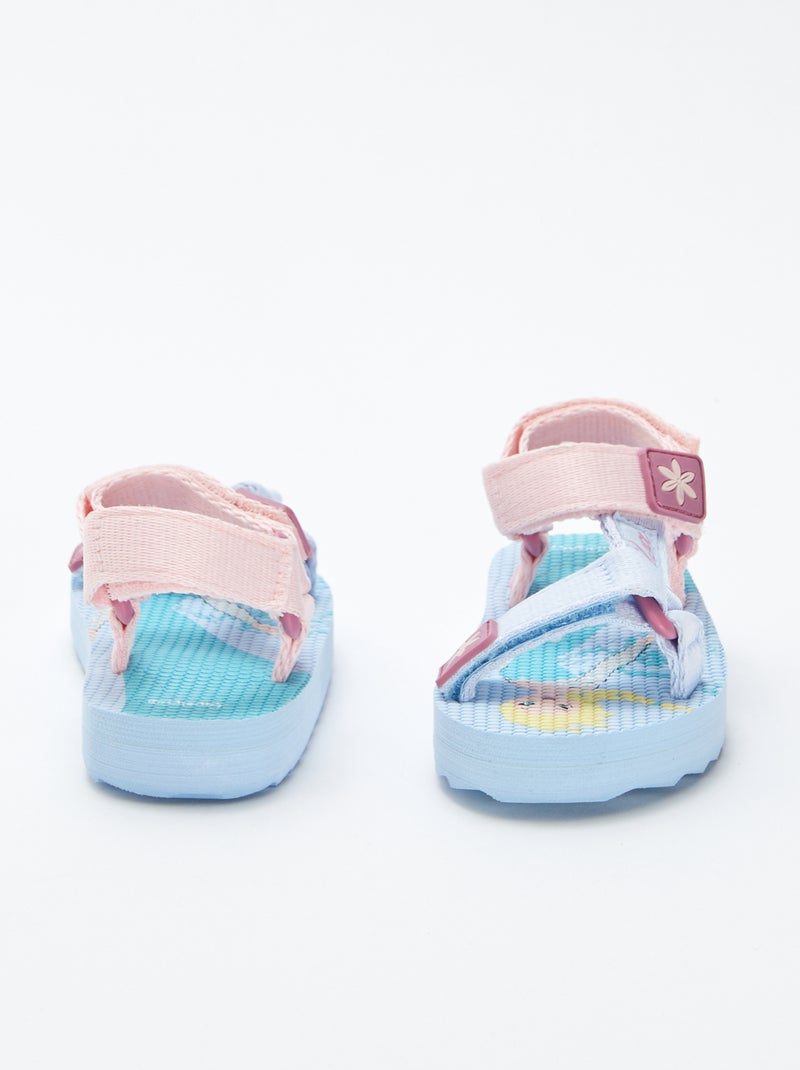 Sandálias de praia com 3 velcros Azul - Kiabi