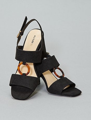 Mulher tamanhos grandes - Sandálias de salto alto com anel - Kiabi