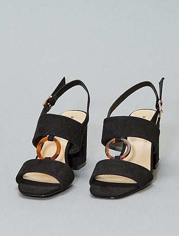 Mulher tamanhos grandes - Sandálias de salto alto com anel - Kiabi