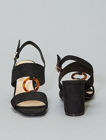 Mulher tamanhos grandes - Sandálias de salto alto com anel - Kiabi