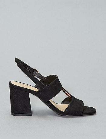 Mulher tamanhos grandes - Sandálias de salto alto com anel - Kiabi