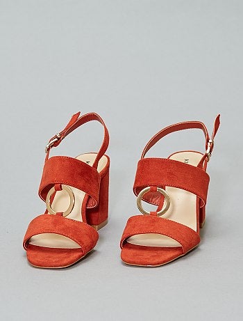 Sandálias de salto alto com anel - Kiabi