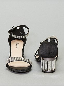 Sandálias de salto alto com ouropel - Kiabi