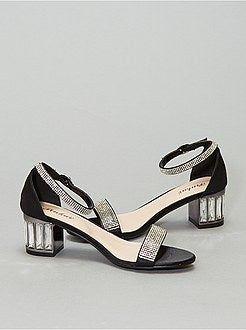 Sandálias de salto alto com ouropel - Kiabi