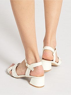 Sandálias de salto alto motivo escamas - Kiabi