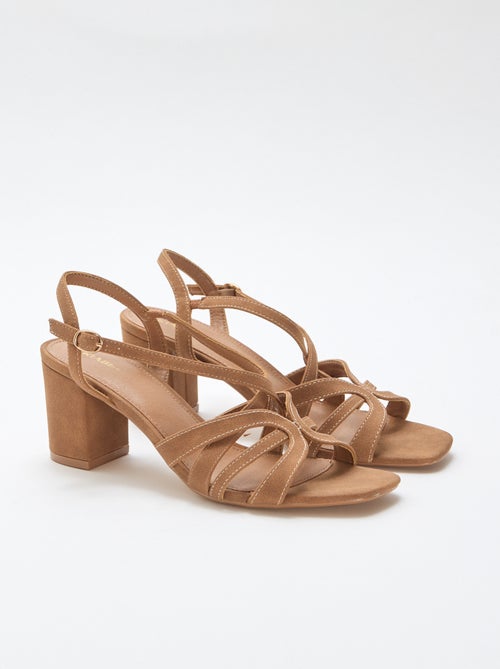 Sandálias de Salto com Tiras Cruzadas - Kiabi