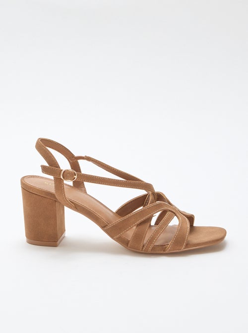 Sandálias de Salto com Tiras Cruzadas - Kiabi