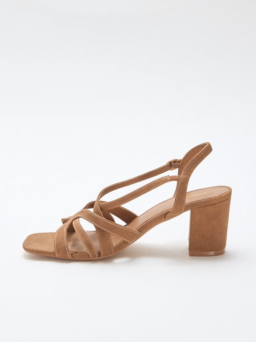 Sandálias de Salto com Tiras Cruzadas - Kiabi