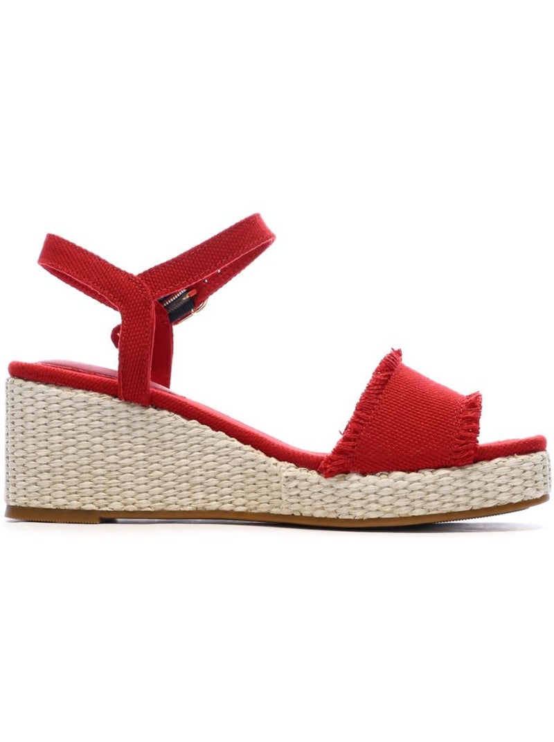 Sandálias de Salto Cunha Vermelhas Tommy Hilfiger para Mulher Vermelho - Kiabi