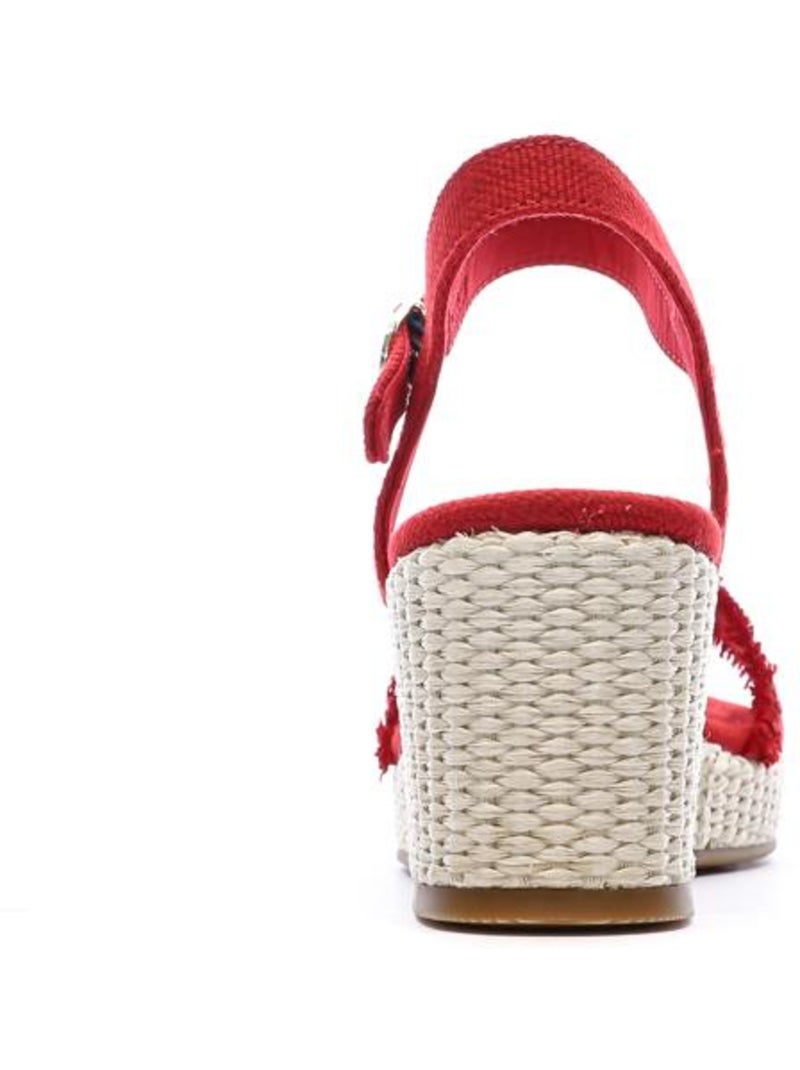 Sandálias de Salto Cunha Vermelhas Tommy Hilfiger para Mulher Vermelho - Kiabi