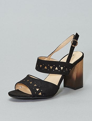 Sandálias de salto de camurça - Kiabi