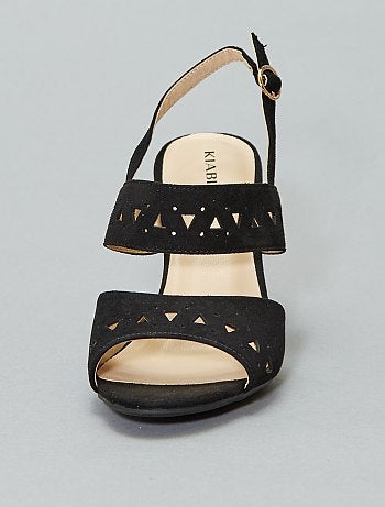 Sandálias de salto de camurça - Kiabi