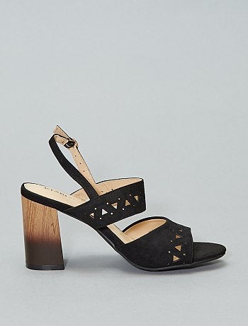 Sandálias de salto de camurça - Kiabi