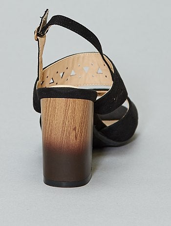 Sandálias de salto de camurça - Kiabi