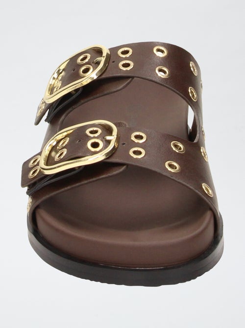 Sandálias de tiras duplas com ilhós - Kiabi