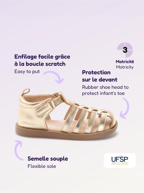 Sandálias de tiras 'primeiros passos' - Kitchoun - Kiabi