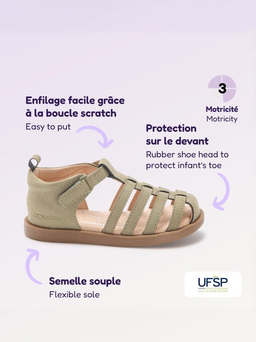 Sandálias de tiras 'primeiros passos' - Kitchoun - Kiabi