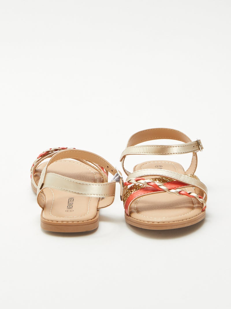 Sandálias de tiras Rosa - Kiabi