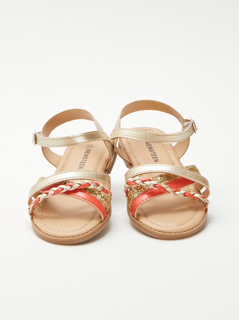 Sandálias de tiras Rosa - Kiabi