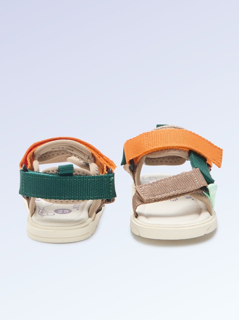 Sandálias de velcro motricidade 4 'andar' - Kitchoun Azul - Kiabi