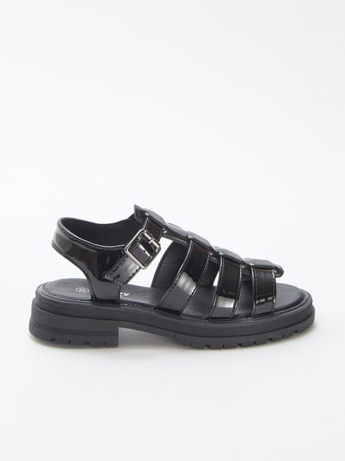 Sandálias de verniz com saltos - Kiabi