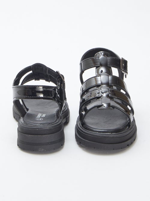 Sandálias de verniz com saltos - Kiabi