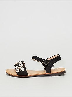 Sandálias em camurça sintética com 'conchas' - Kiabi