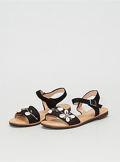 Sandálias em camurça sintética com 'conchas' - Kiabi