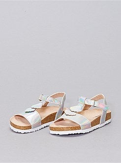 Sandálias em pele sintética - Kiabi