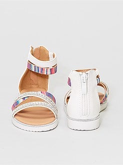 Sandálias em pele sintética - Kiabi