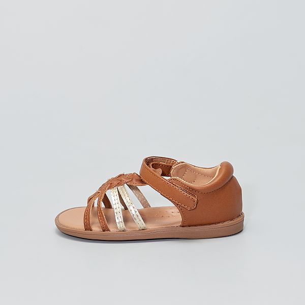 Sandálias de Pele com Borlas para Menina, Dourado/Branco | Zippy Online  Portugal