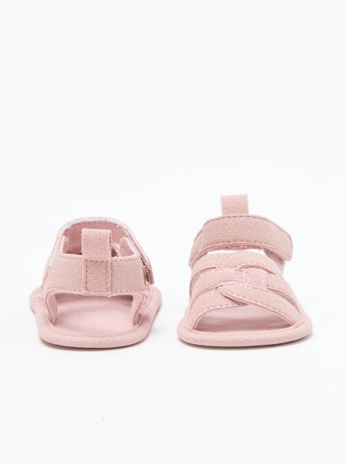 Sandálias em tecido com tiras cruzadas - Kiabi