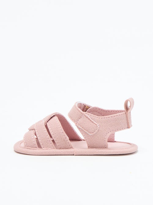 Sandálias em tecido com tiras cruzadas - Kiabi