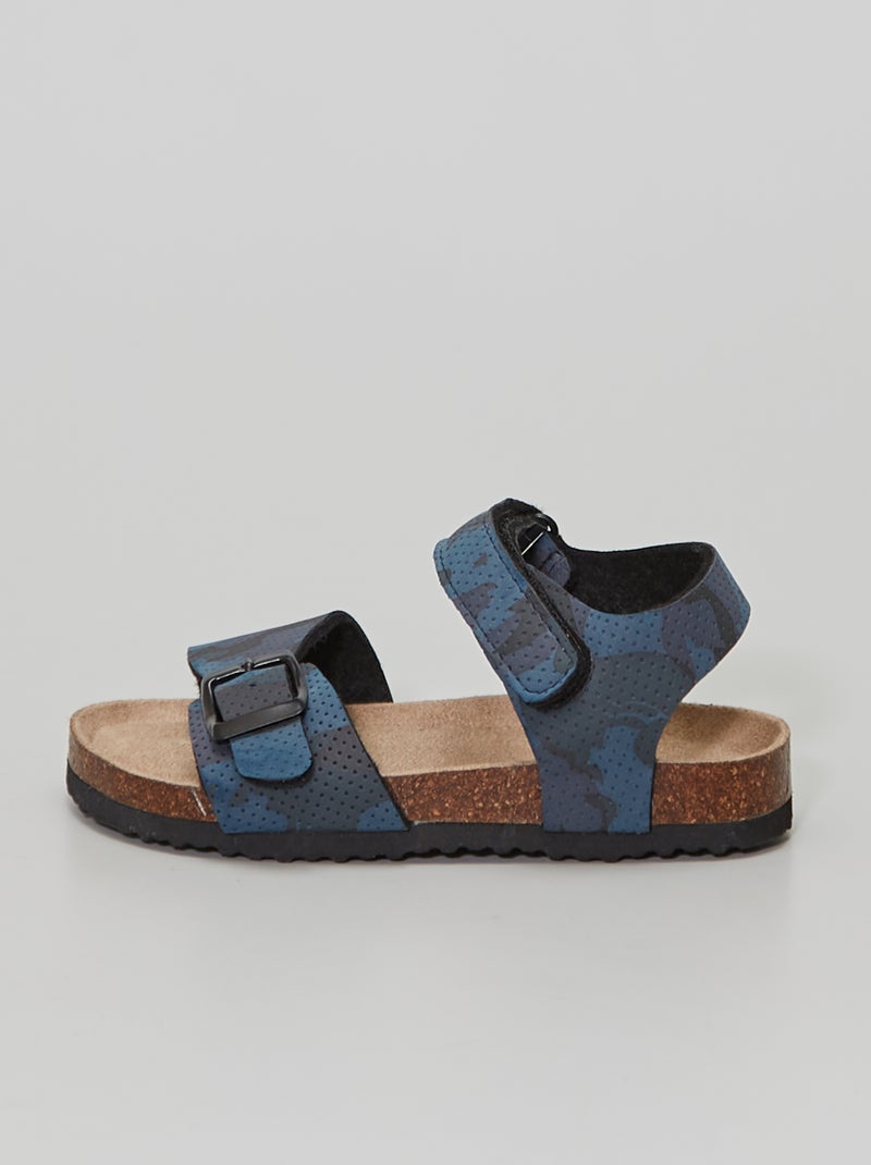 Sandálias estilo 'camuflagem' AZUL - Kiabi