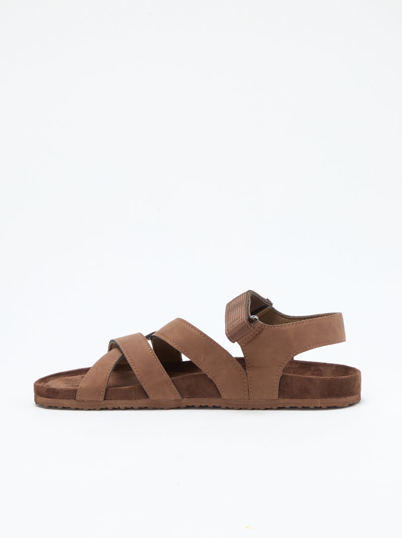 Sandálias estilo trekking Bege - Kiabi