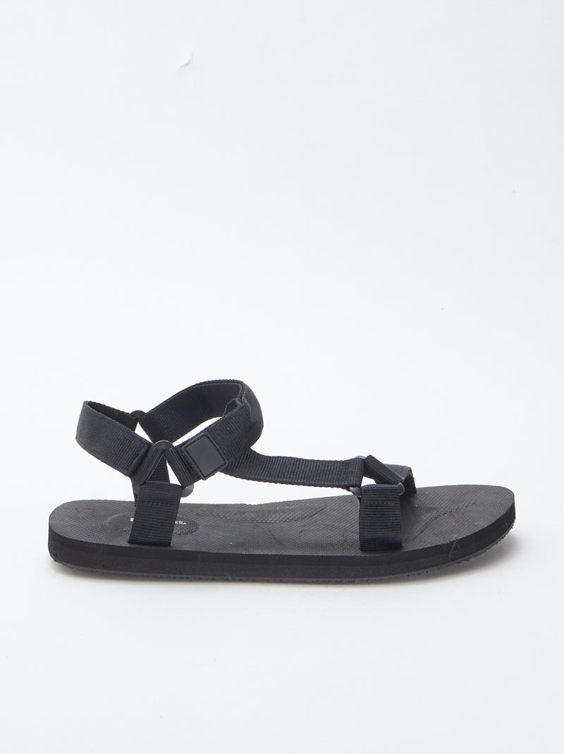 Sandálias estilo trekking PRETO - Kiabi