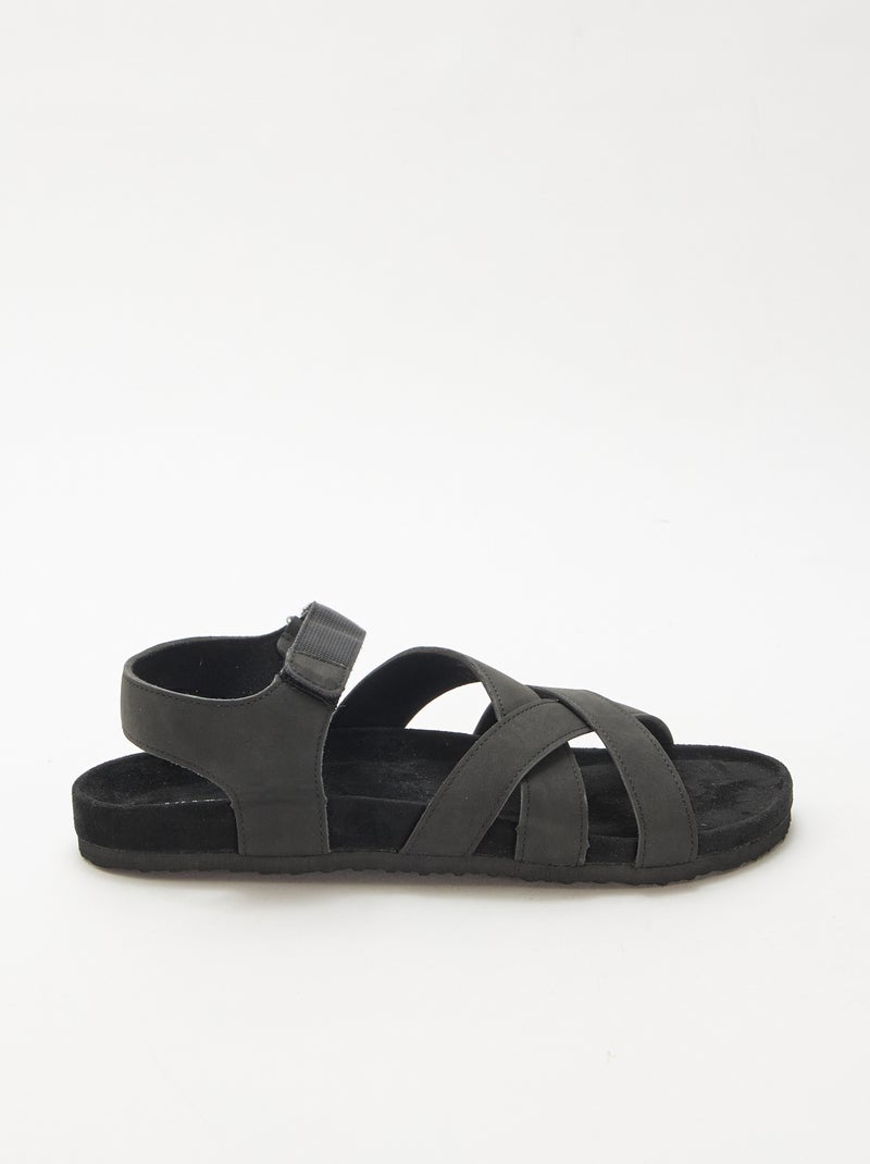 Sandálias estilo trekking Preto - Kiabi