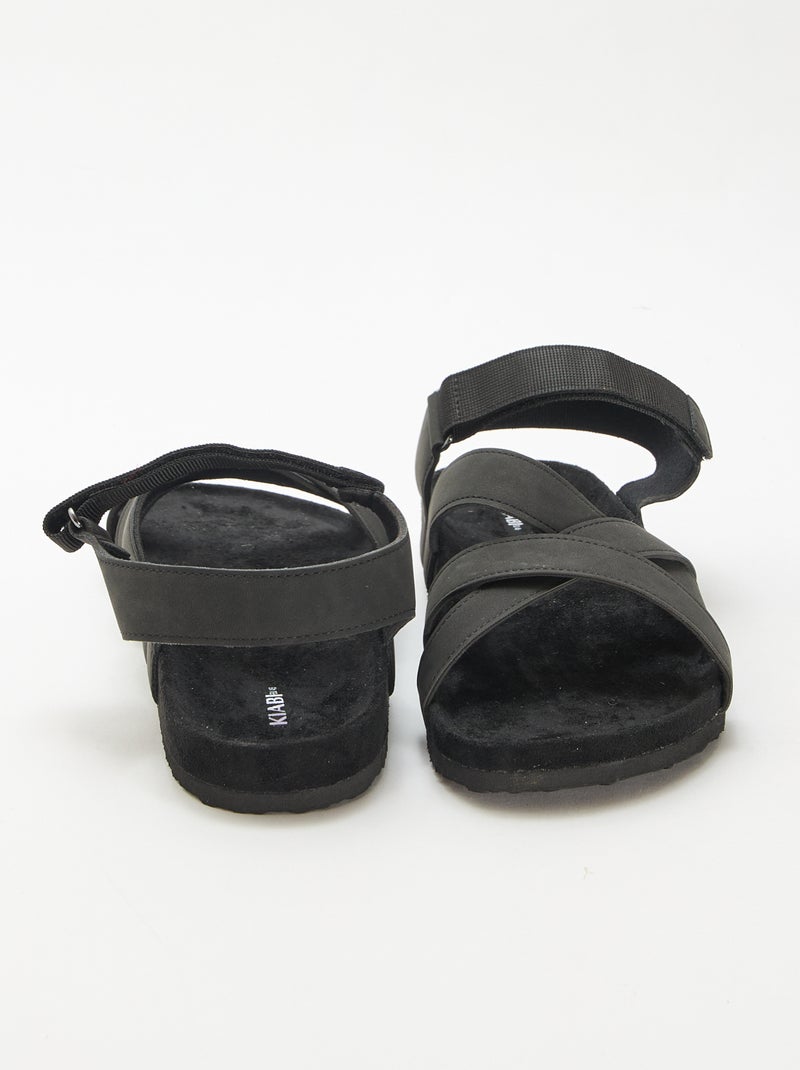 Sandálias estilo trekking Preto - Kiabi