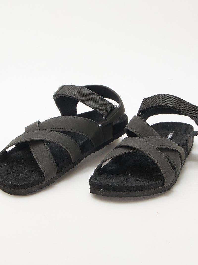 Sandálias estilo trekking Preto - Kiabi