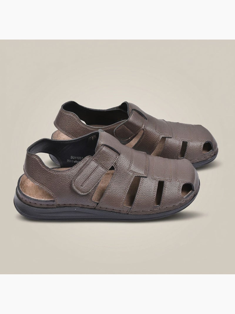 Sandalias fechadas homem conforto verão arejadas OZABI Castanho-escuro - Kiabi