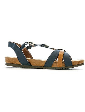 Sandálias femininas relife jyltane azul-marinho