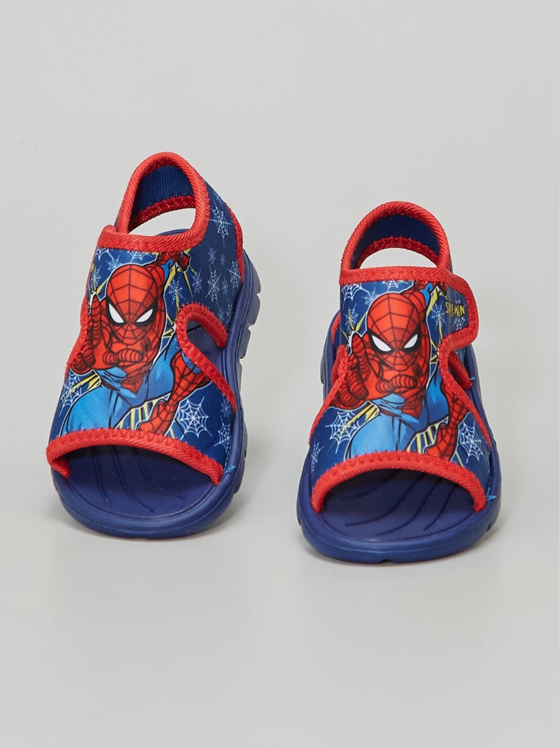 Sandálias 'Homem-Aranha' com tiras de velcros Azul Naval - Kiabi