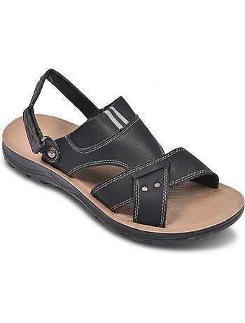 Sandalias Homem Conforto Sola Flexível Antiderrapante Fecho Velcro OZABI