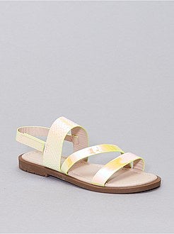 Sandálias iridescentes - Kiabi