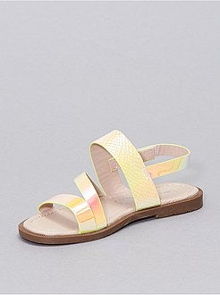 Sandálias iridescentes - Kiabi